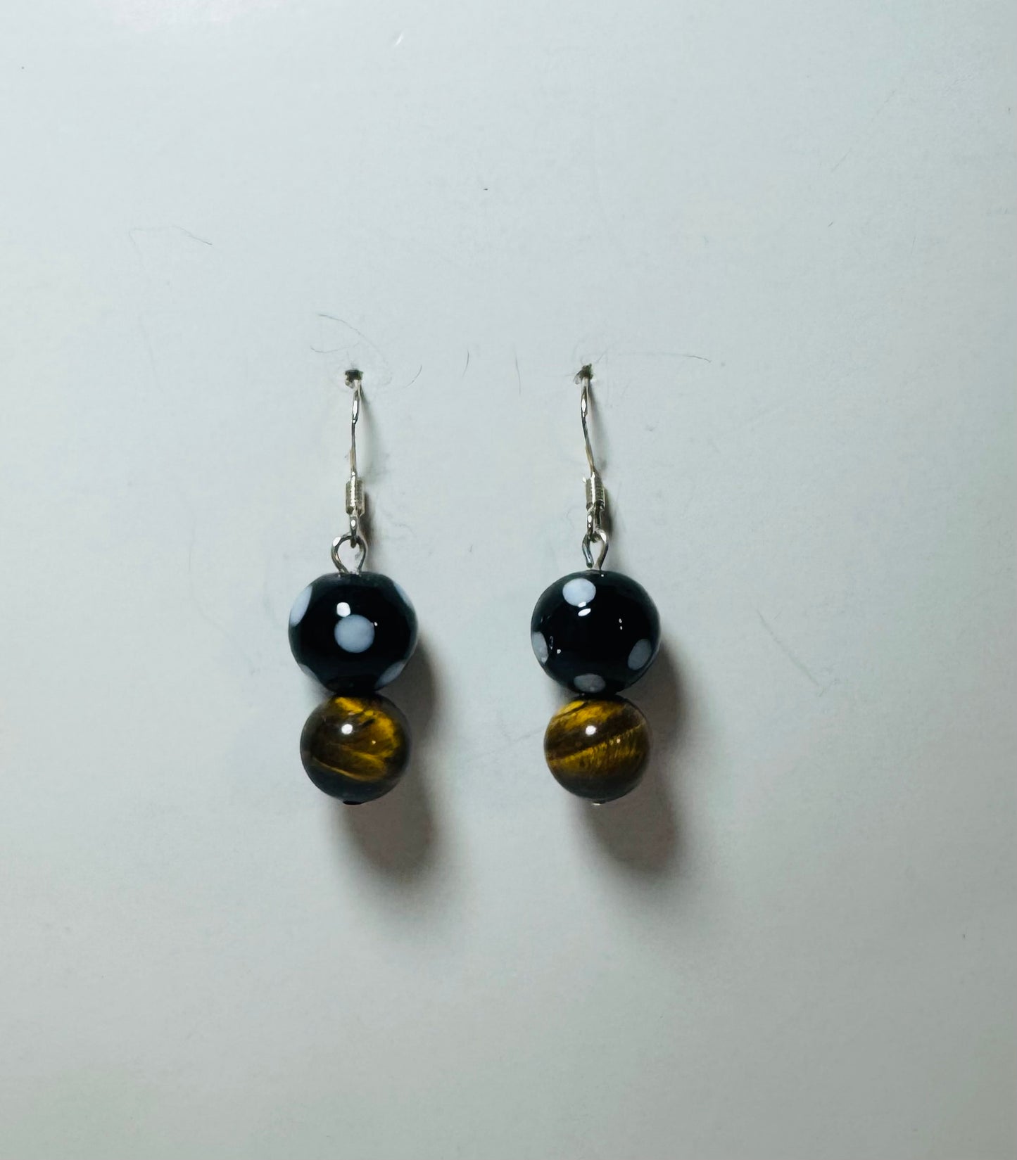 Handmade tiger eye contadiojo earrings