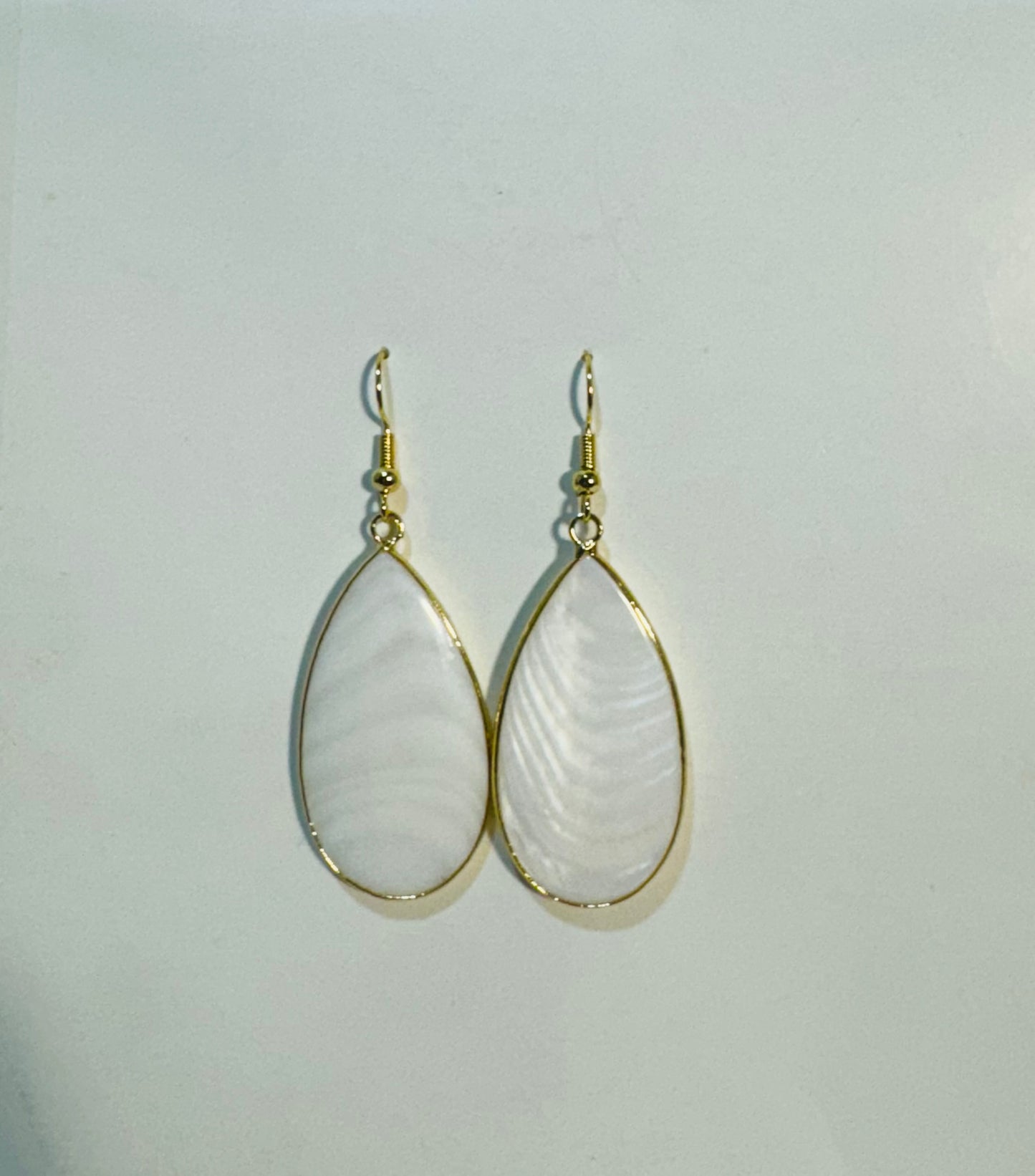 Gold plated seashell earrings