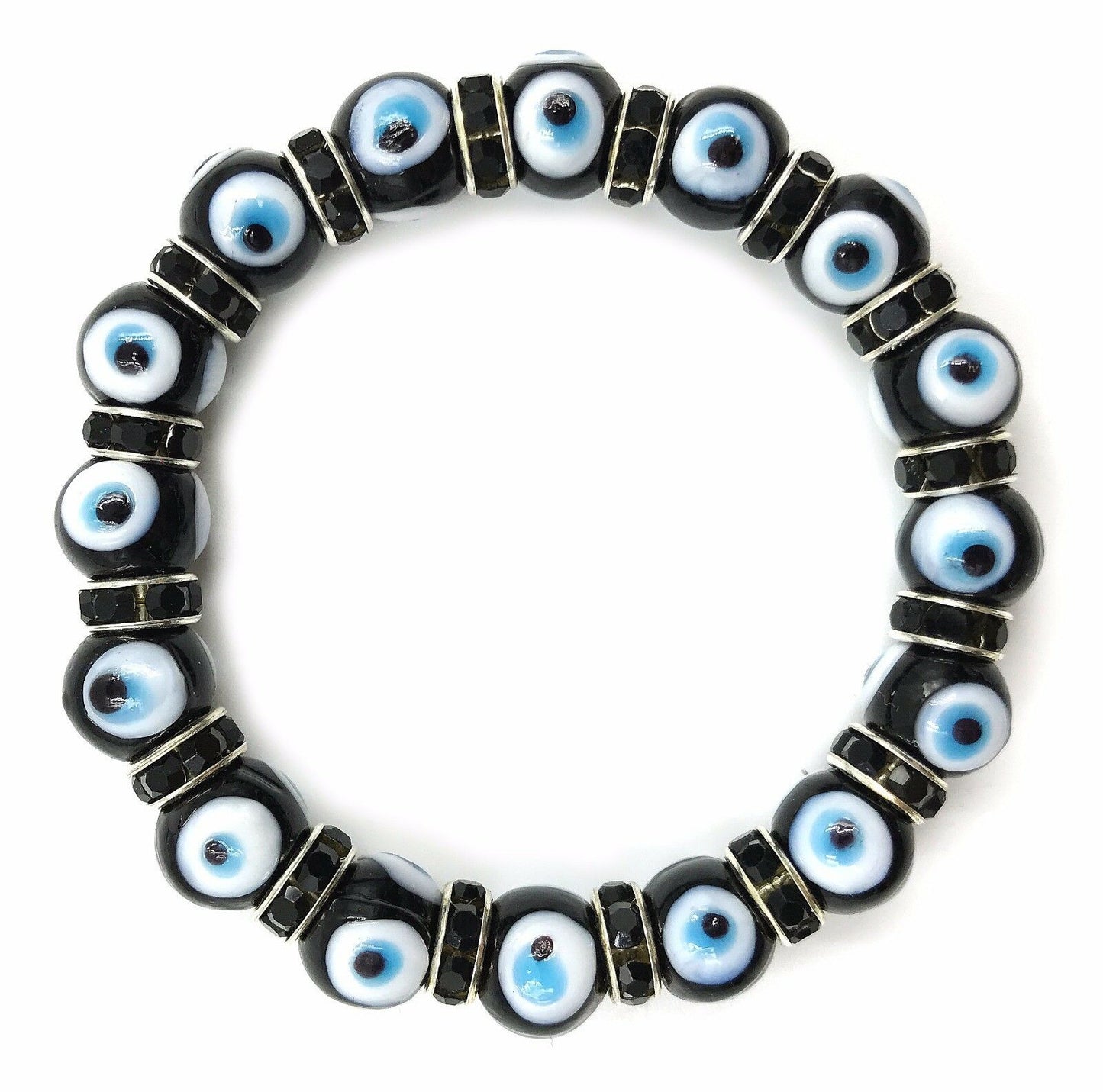 Black and Blue evil eye bracelet