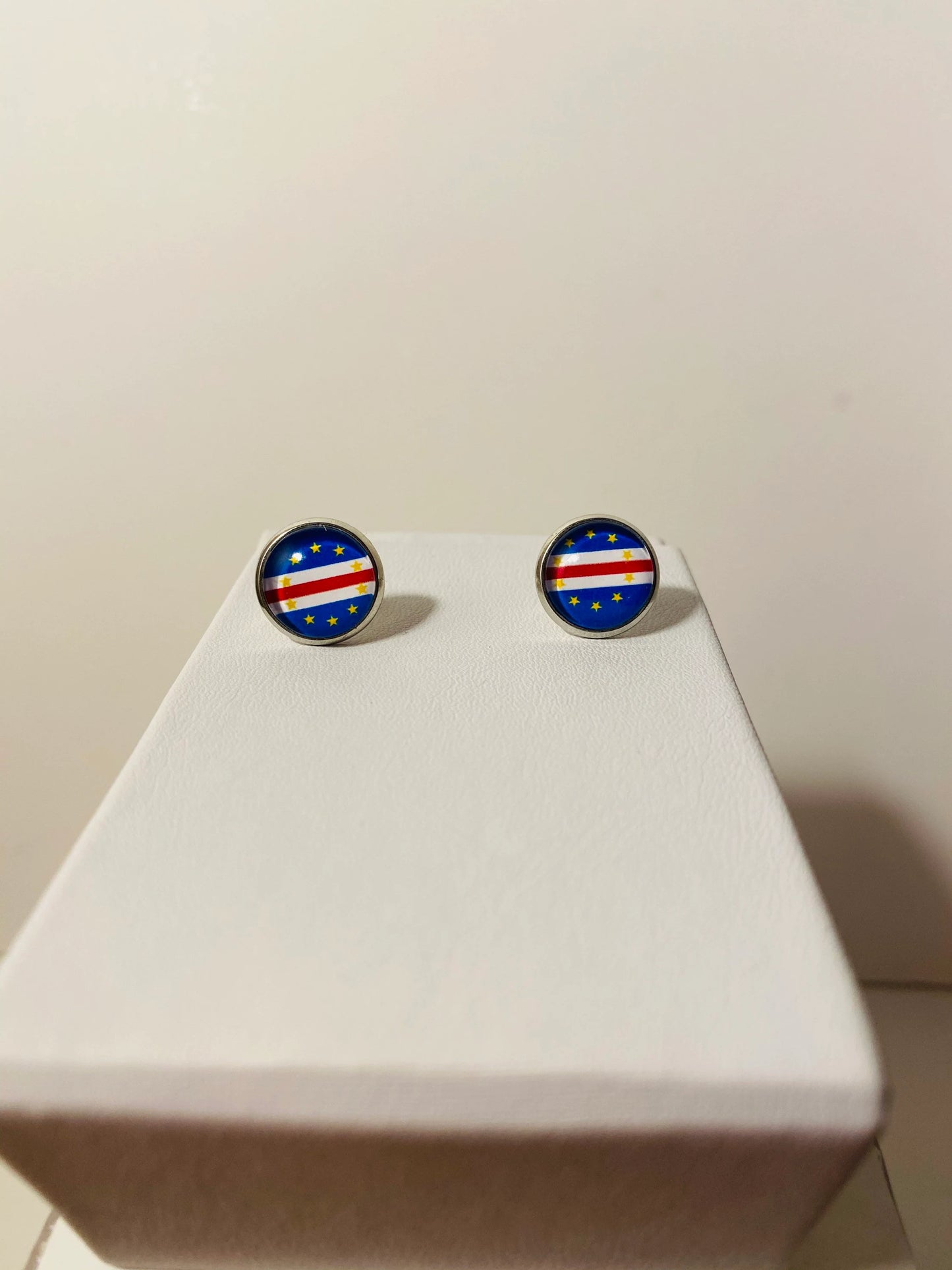 Cape Verde flag stud earrings