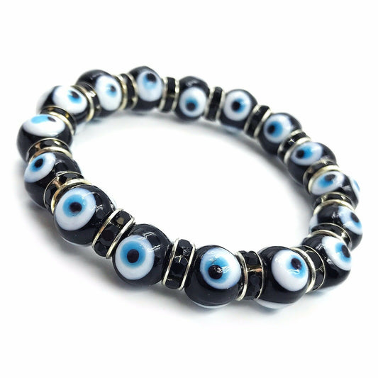 Black and Blue evil eye bracelet